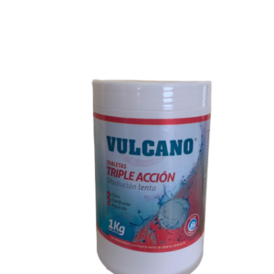 TABLETAS CLORO TRIPLE ACCION PARA PISCINA VULCANO 1KG