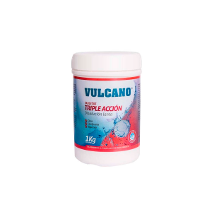 TABLETAS CLORO TRIPLE ACCION PARA PISCINA VULCANO 1KG