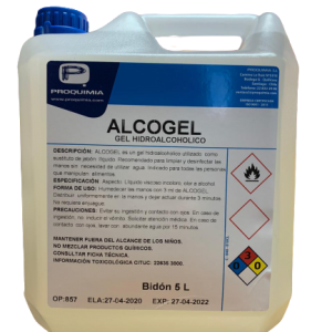 ALCOHOL GEL 5 LITROS PROQUIMIA